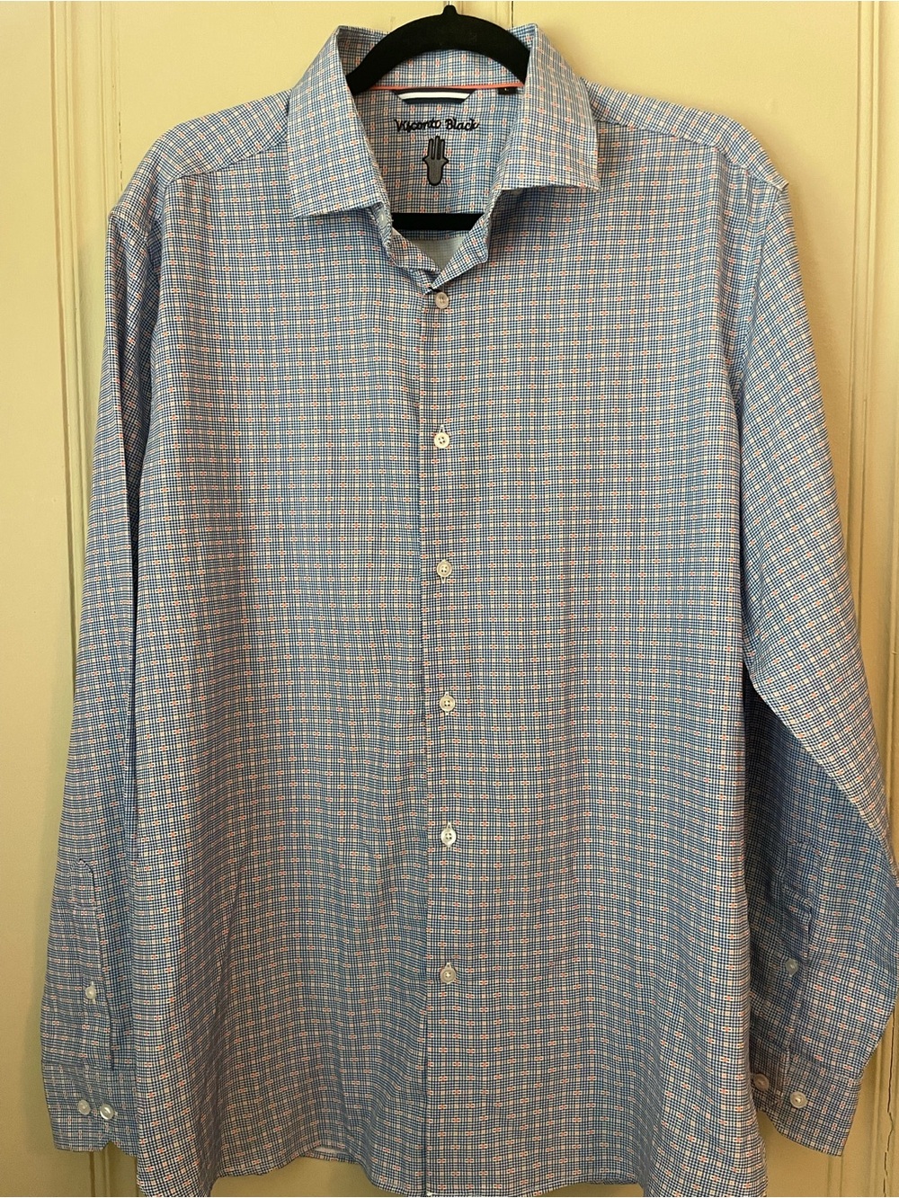 Visconti Black Label Classic Light Blue Check Button-Down Shirt